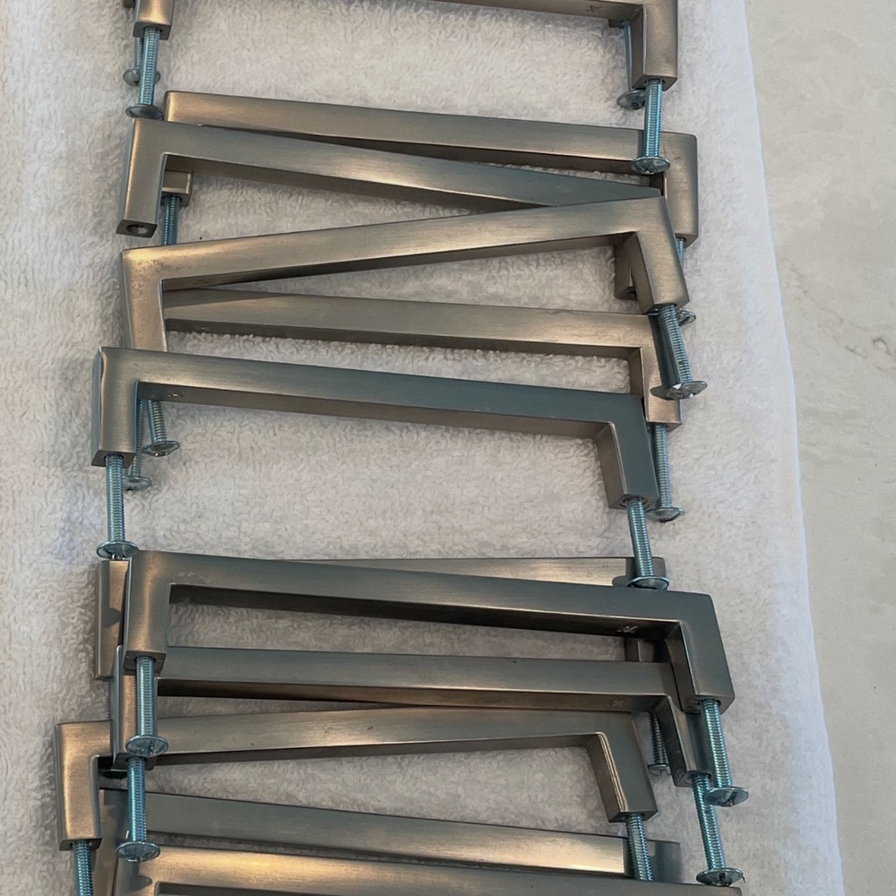 Sleek Silver Cabinet Handles